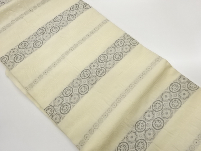 JAPANESE NAGOYA OBI / WOVEN FLOWER CREST